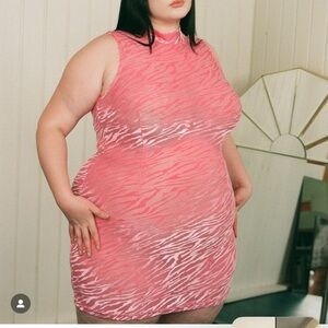 Fashion Brand Company GEM Mini Dress Pink 4X